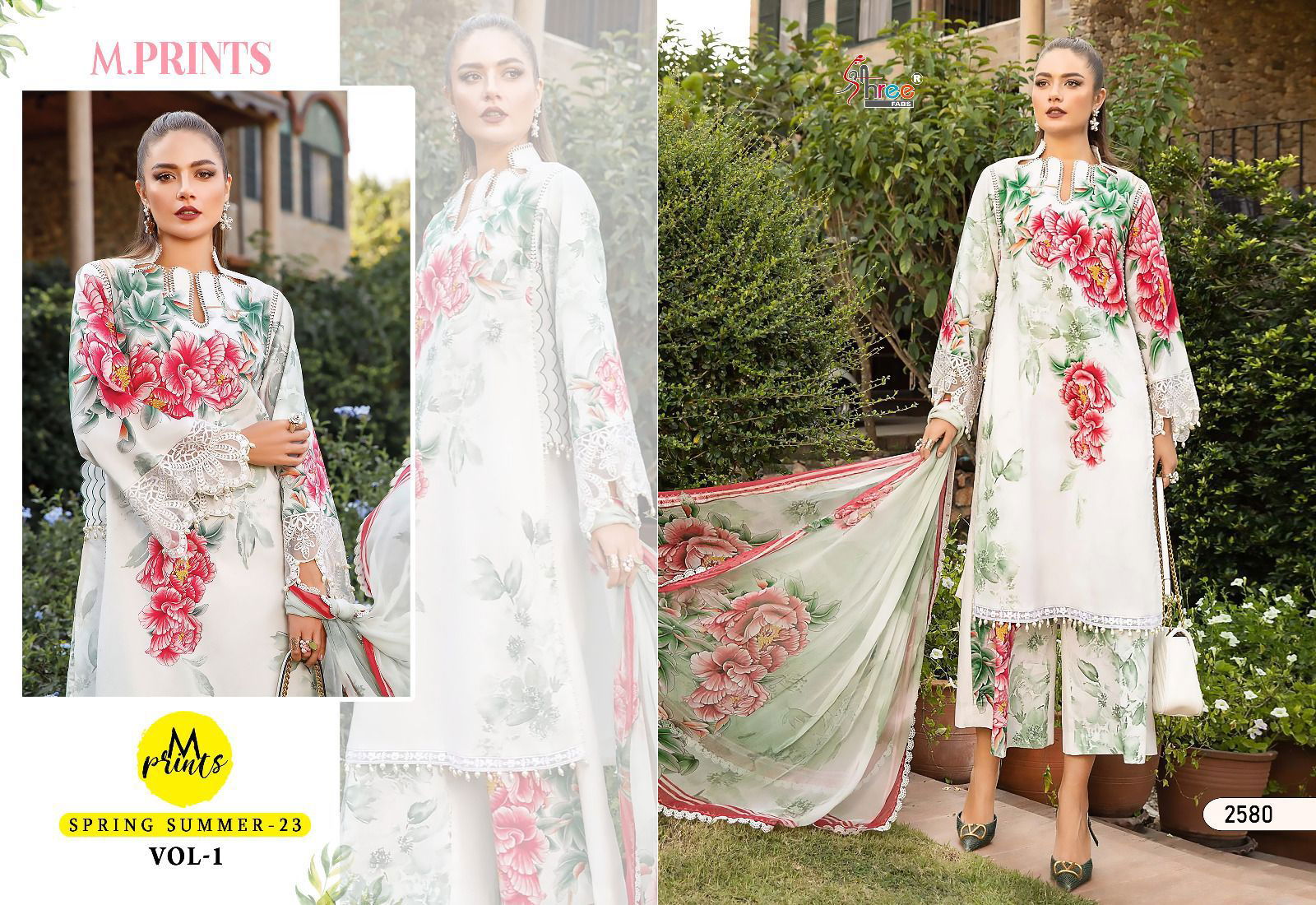 Shree M Prints Spring Summer 23 Vol 1 Wholesale Cotton Pakistani Suits